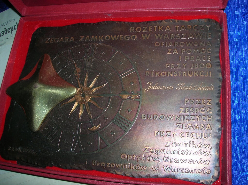 Juliusz Pazderski - współbudowniczy zegara na Zamku Królewskim w Warszawie