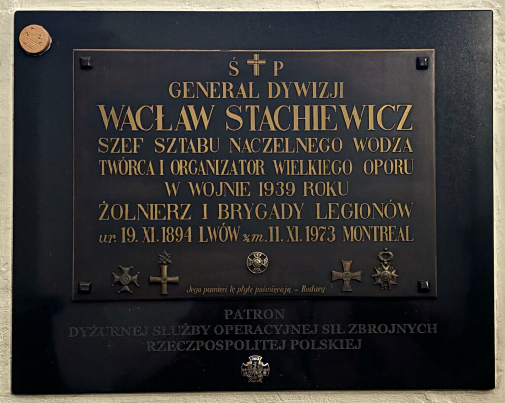Tablica poświęcona generałowi Wacławowi Stachiewiczowi 